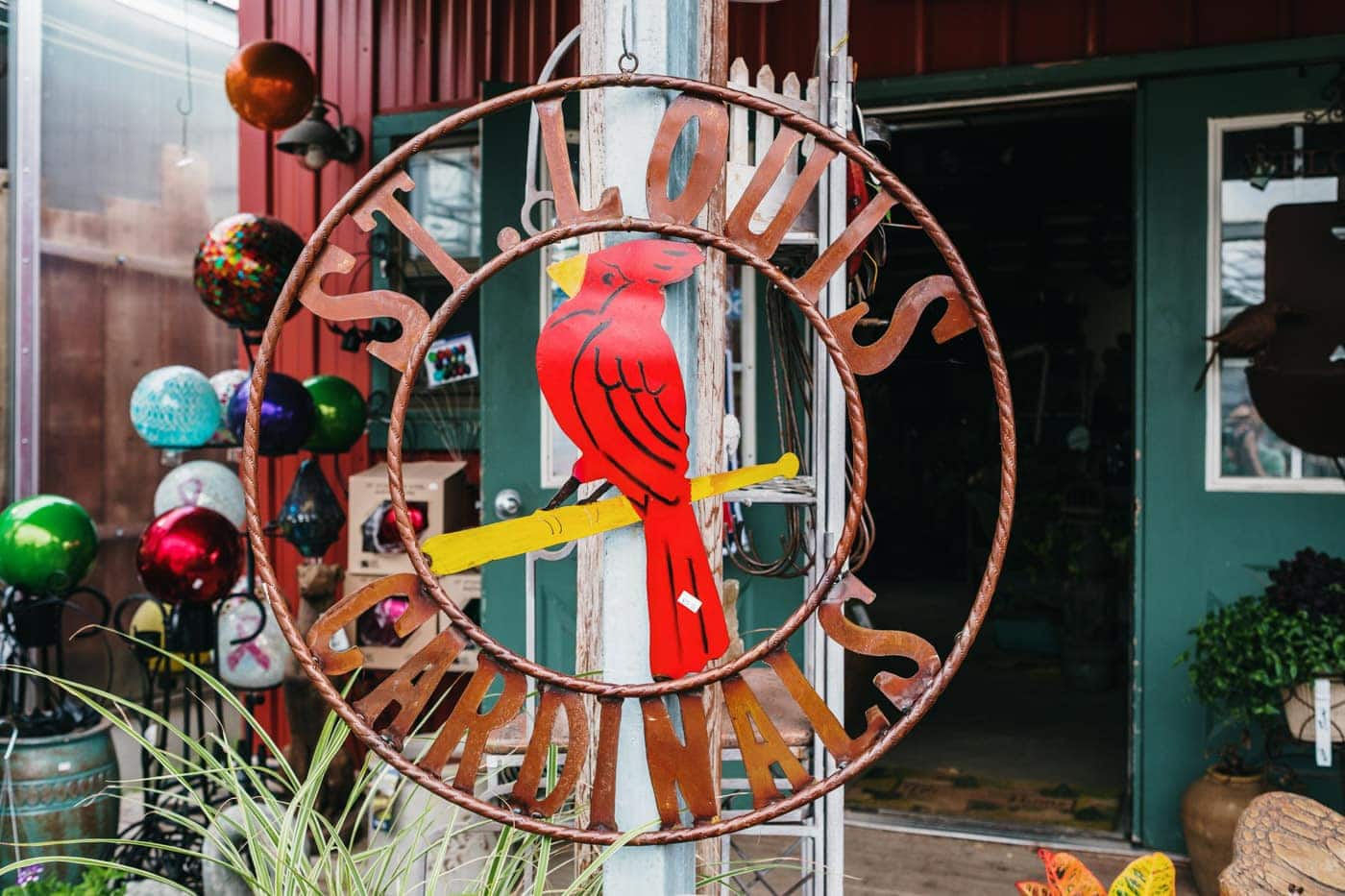 creekside gardens sports merchandise st. louis cardinals iron sign